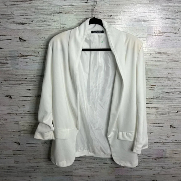 BOOHOO white Blazer - Size 6 - Picture 1 of 9